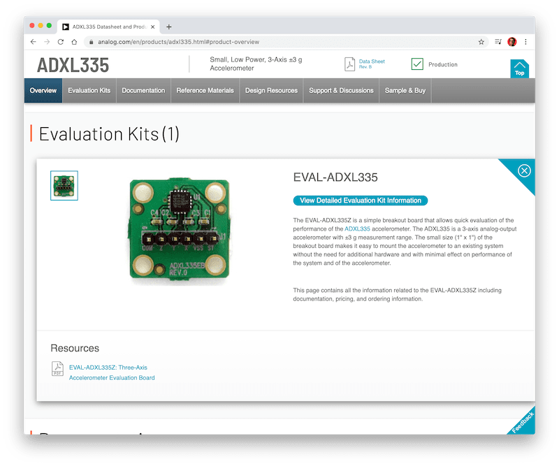 adxl335 sensor acelerómetro iot