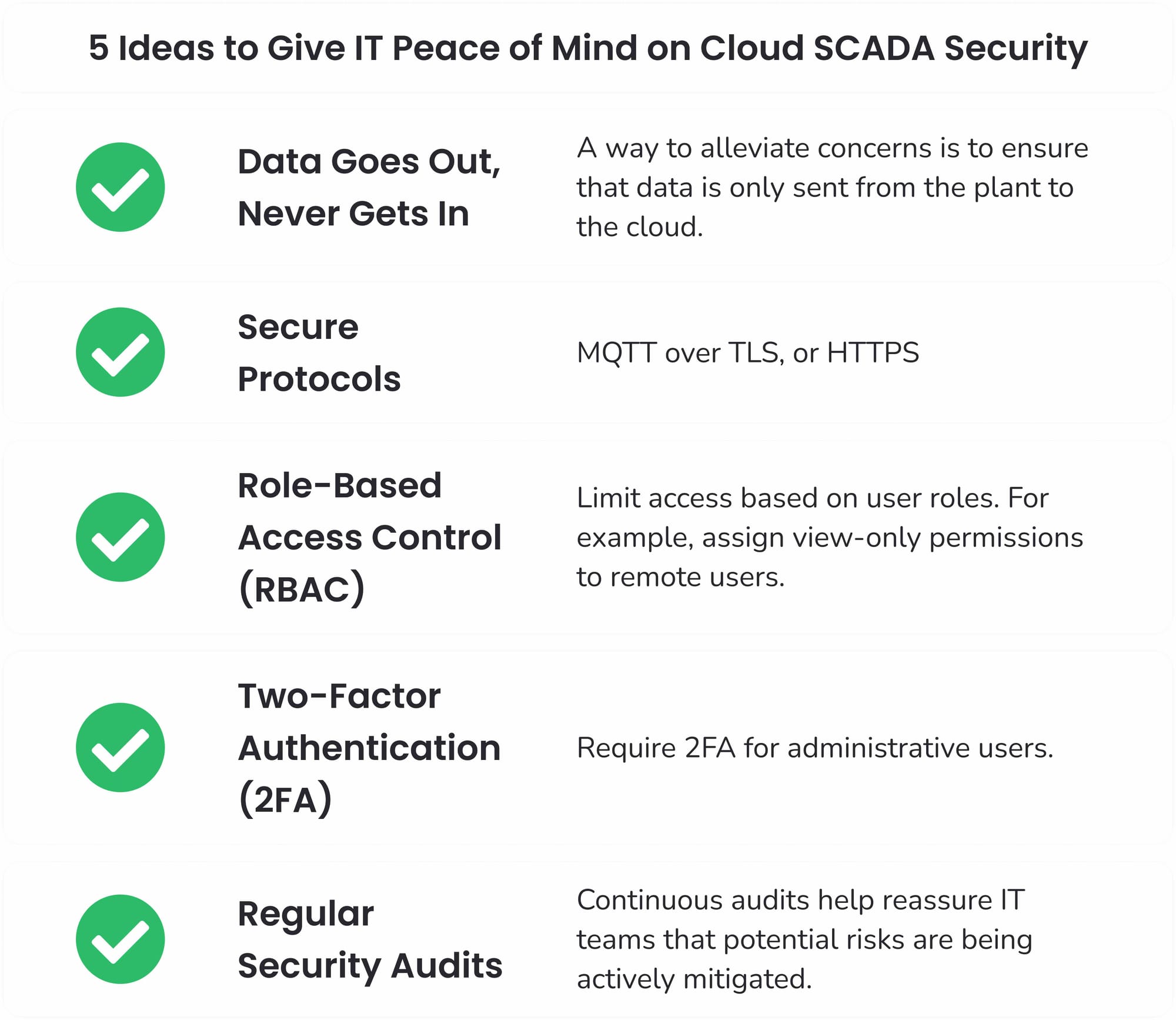 5 ideias para tranquilizar as TI relativamente à segurança do Cloud SCADA