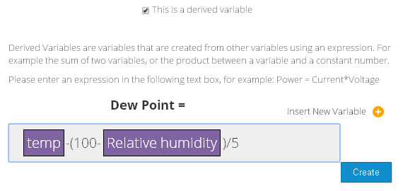 Variable dérivée de l'étape 2