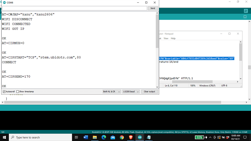 NodeMCU to ubidots using AT commands - Ubidots API - Ubidots Community