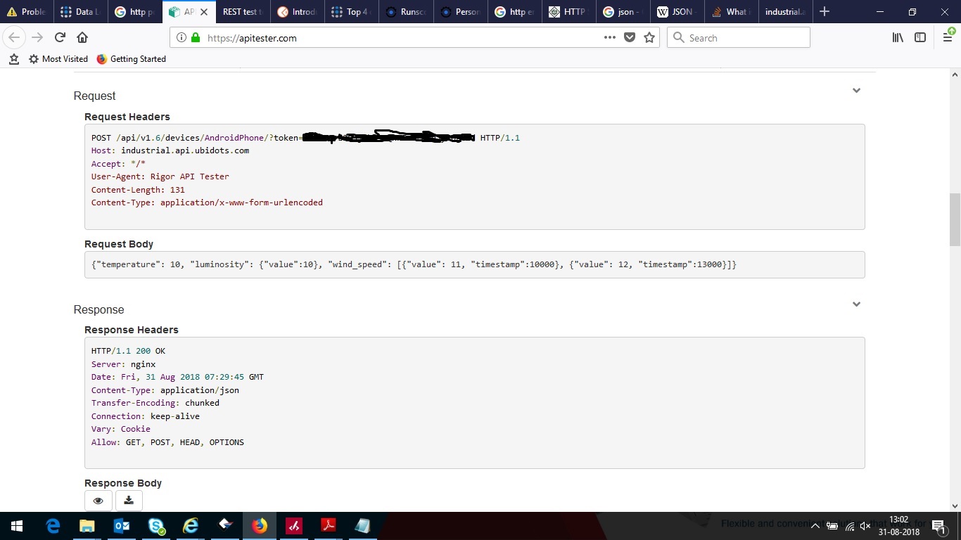 POST HTTP Request Ubidots API Ubidots Community